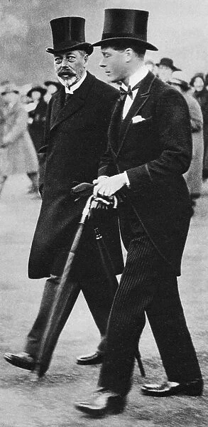King George V and his son, Prince Edward, Duke of Windsor, 1930s