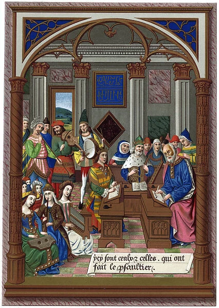 King Rene and his Musical Court, 15th century, (1870). Artist: Firmin, Didot & Co