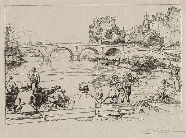 LAbreuvoir at Pont Marie, 1912. Creator: Auguste Louis Lepere (French, 1849-1918)