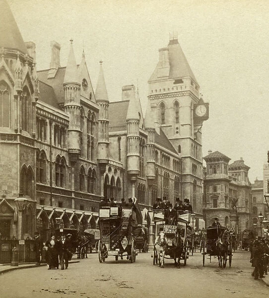 Law Courts, Strand, London, late 19th century. Artist: London Stereoscopic & Photographic Co