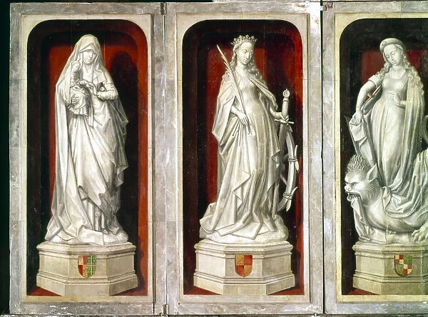 Marble altarpieces of saints