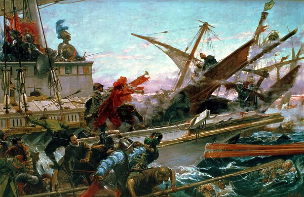 Naval battle of Lepanto, battle waged in 7th October 1571 when John of Austria was the commander