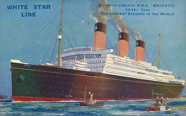 Quadruple-Screw R. M.s Majestic of the White Star Line, c1920s