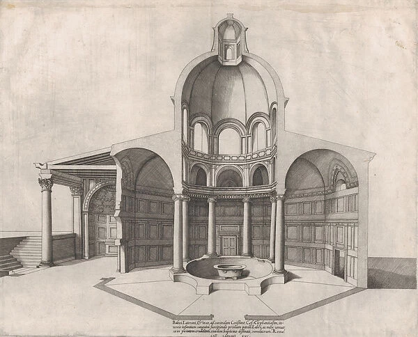Speculum Romanae Magnificentiae: Interior of the Lateran, 16th century. 16th century