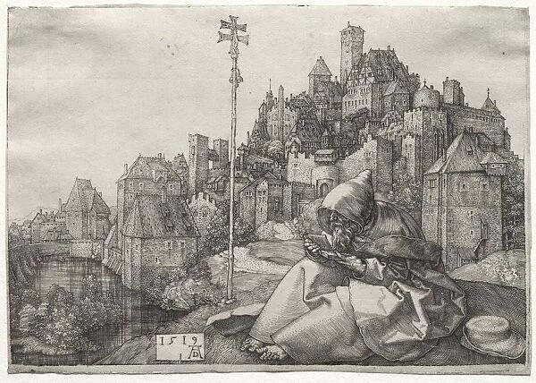 St. Anthony Reading, 1519. Creator: Albrecht Dürer (German, 1471-1528)