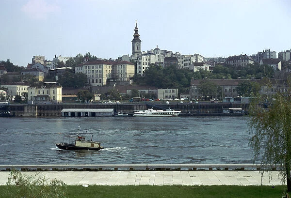 View across the river Sava to the Old Town in Belgrade, 19th century
