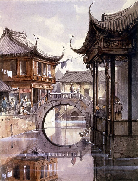 View of Shanghai, China, c1860. Artist: Jean Henri Zuber