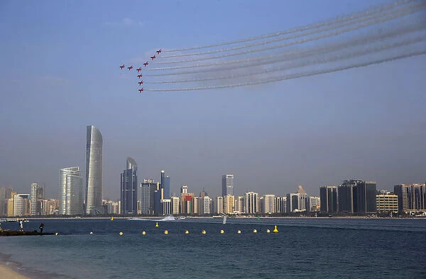 Raf Red Arrows Return from Global Tour Promoting Uk Interests