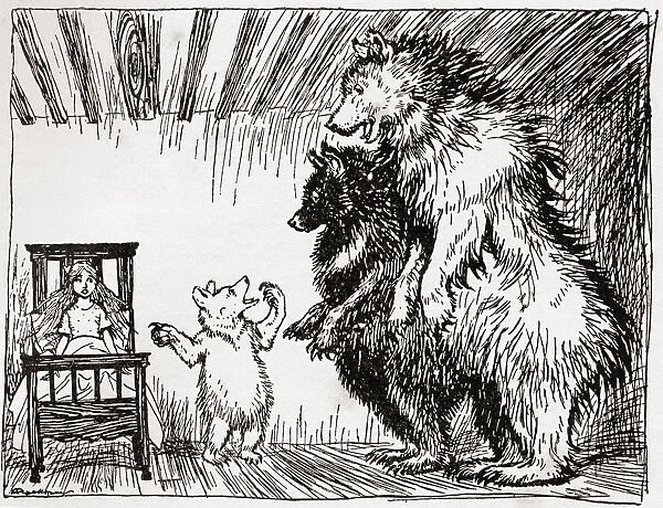 Somebody Has Been Lying In My Bed, And Here She Is. Illustration To Goldilocks And The Three Bears. From The Book English Fairy Tales Retold By F. a. Steel With Illustrations By Arthur Rackham, Published 1927