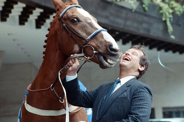 Famous racehorse Aldaniti with Bob Champion who together were the memorable 1981 Grand