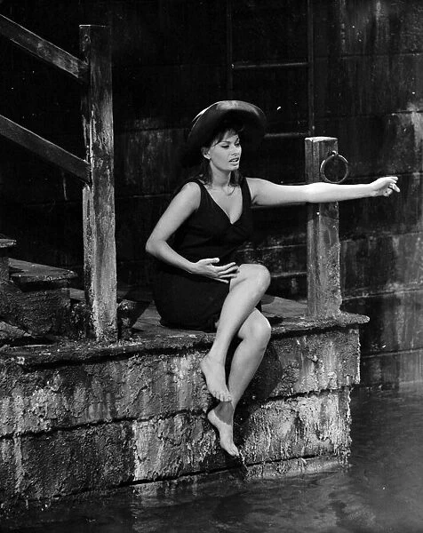 The filming of The Millionairess Film July 1960 Pictured Sophia Loren Italian