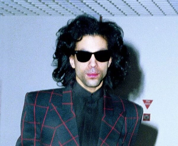 Prince pop star seen here at Heathrow airport