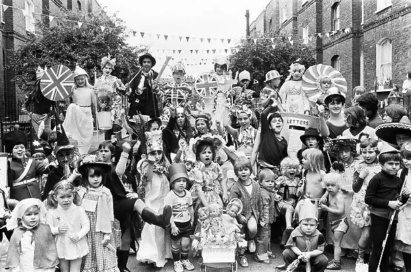 Queen Elizabeth II 1977 Silver Jubilee Childrens Street Party Children at a