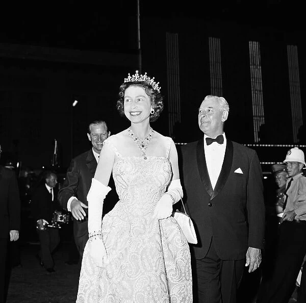 Queen Elizabeth II during her royal visit to New Zealand. 6th February 1963