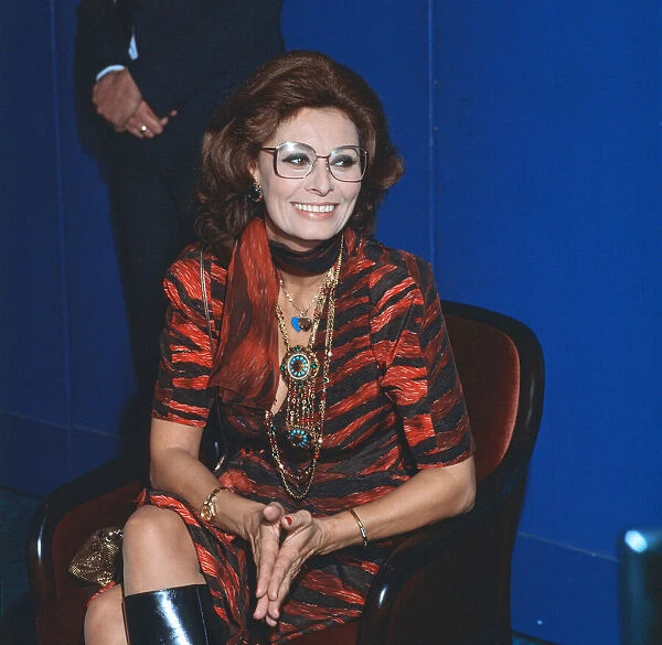 Sophia Loren. Actor. Italian. Picture during a photocall
