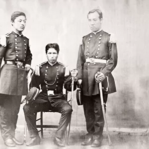 1871 Japan - officers of the new police Yokohama - from The Far East magazine