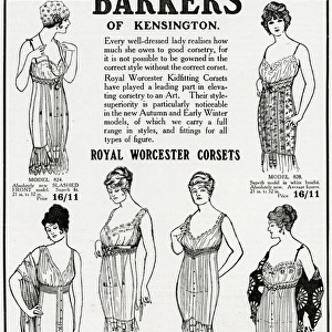 Advert for Barkers of Kensington corsets 1914