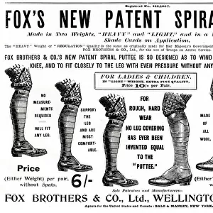 Advert for Foxs spiral puttees 1899