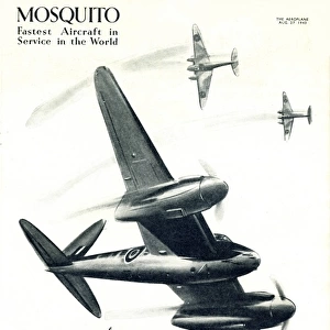 Advert for the De Havilland Mosquito fighter aircraft
