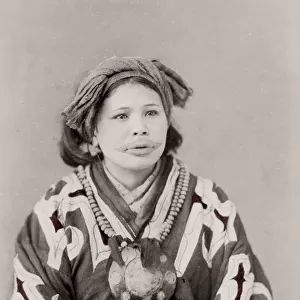 Ainu, Aino woman from the island of Hokkaido, Japan