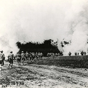 American troops in action at Choloy, France, WW1