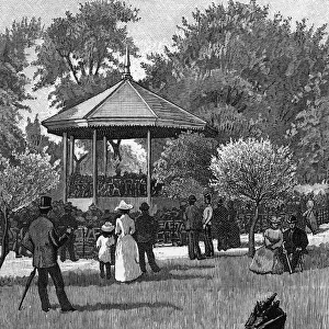 Bandstand in Regents Park, London, 1899