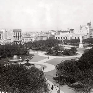 c. 1890s South America, Argentina, Buenos Aires, Plaza de Mayo