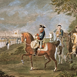 Frederick II the Great (1712-1786). Troops before the king