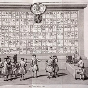 Freemasons in their hall