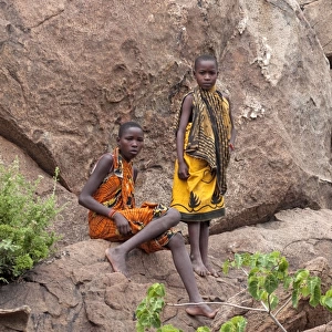 Hadzabe Tribal Boys - less than 1500 Hadzabe remain