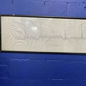 Harland and Wolff, scale profile drawing of TSS Dominion