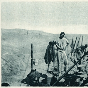 Indian sepoys at a camp during World War I