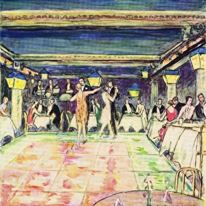 Interior sketch of the Florida Club, London, 1926