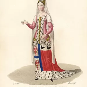 Jacqueline de la Grange in escoffion and armorial robe