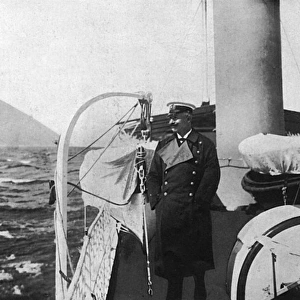 Kaiser Wilhelm II on the Hohenzollern yacht