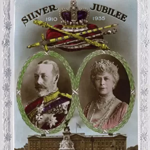 King George V - Silver Jubilee celebration postcard
