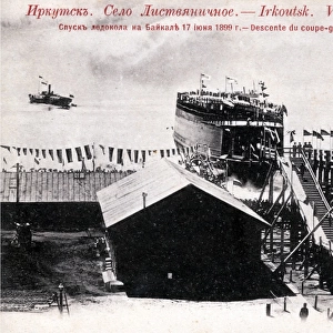 Launch of the icebreaker on L. Baikal 17 June 1899