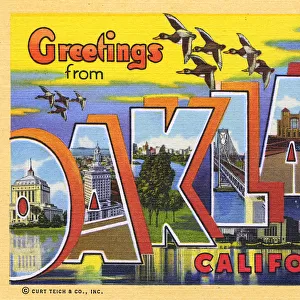 Place Name Large Letter Card - Oakland, California