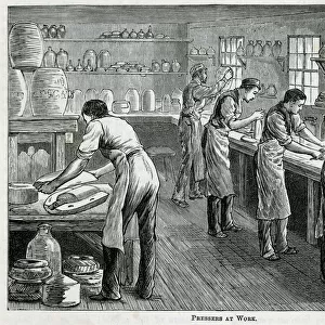 Pottey - Pressers at work 1880s