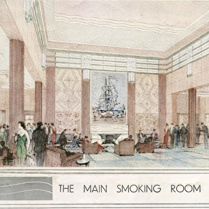 RMS Queen Mary - The Main Smoking Room