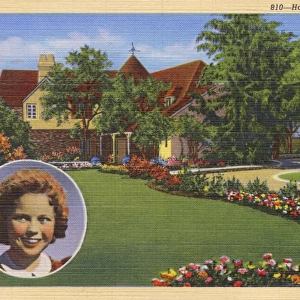 Shirley Temple at her home