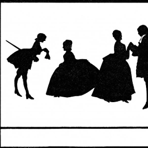 Silhouette of an 18th century dance
