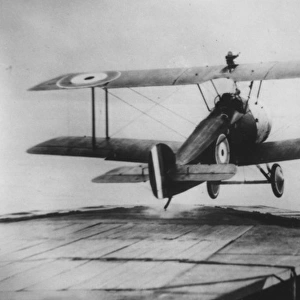 Sopwith 2F1 Camel aft, climbing away from carrier HMS F