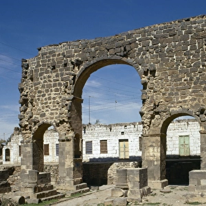 Syria. Bosra. Roman Triumphal arch. 3rd century AD. Near Eas