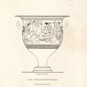 Vase decorated with mythical figures of nereids