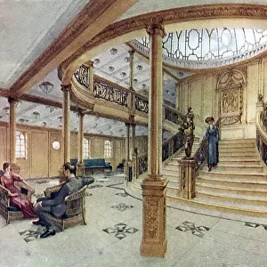 White Star Line, Olympic and Titanic, main staircase