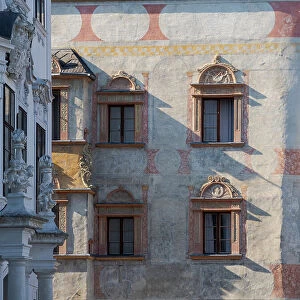 The former Mauthhaus and Pinetz Haus. The historic old town of Stein (Stein an der Donau), UNESCO World Heritage Site, Wachau, Lower Austria. (Editorial Use Only) Date: 12-09-2020