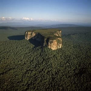 Aerial image of Ayangaik mountain, Upper Mazaruni District, Guyana, South America