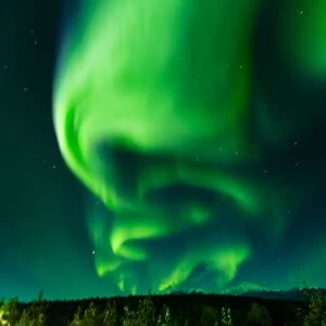 Aura Borealis (Northern lights) in Denali Wilderness National Park, Alaska, United
