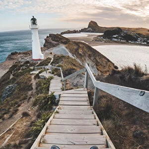 Castlepoint (Castle Point) Lighthouse, Wellington region, North Island, New Zealand